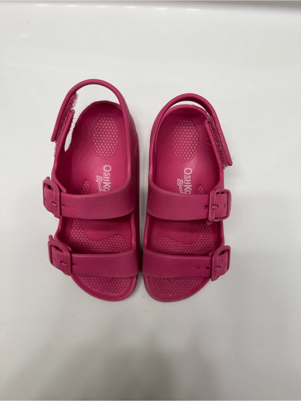 OshKosh B'gosh Girls' Bright Pink Double-Buckle Sandals